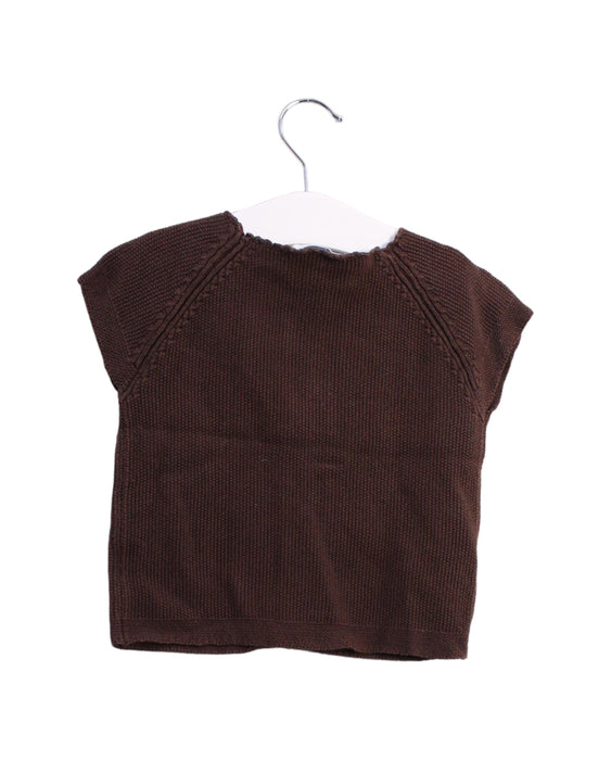 A Brown Short Sleeve Tops from Jacadi in size 12-18M for girl. (Back View)