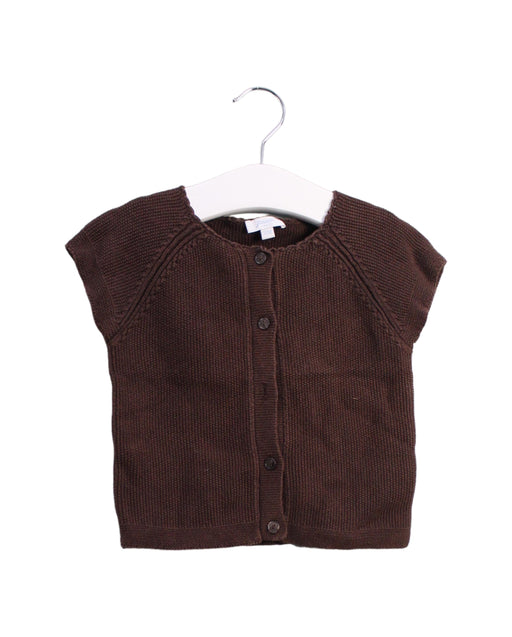A Brown Short Sleeve Tops from Jacadi in size 12-18M for girl. (Front View)