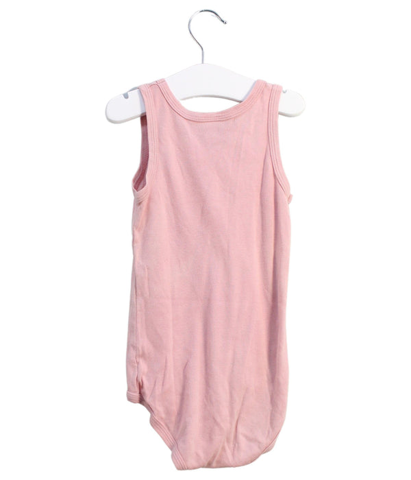 A Pink Sleeveless Bodysuits from Petit Bateau in size 18-24M for girl. (Back View)