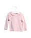 A Pink Long Sleeve Tops from Petit Bateau in size 12-18M for girl. (Front View)