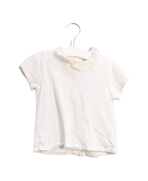 A Ivory Short Sleeve Tops from Carrément Beau in size 2T for girl. (Front View)