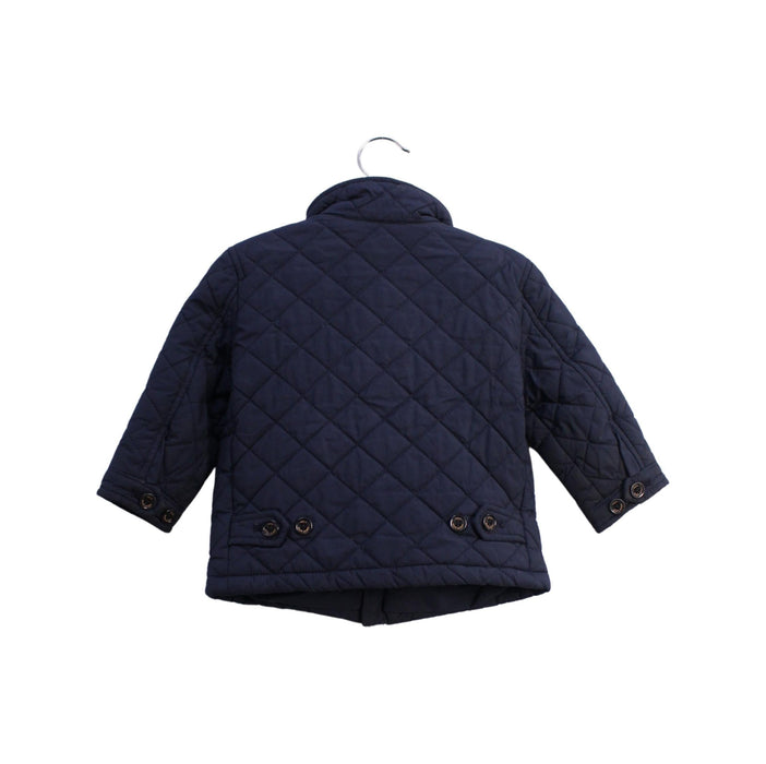 A Navy Puffer/Quilted Jackets from Ralph Lauren in size 12-18M for girl. (Back View)