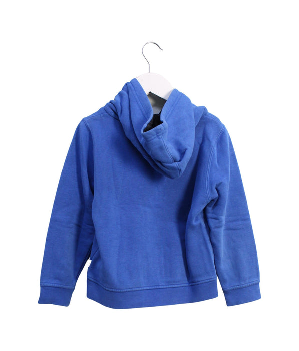 A Blue Hooded Sweatshirts from Boss in size 5T for boy. (Back View)