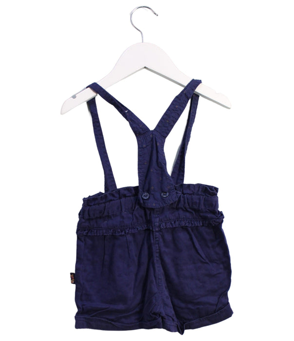 A Navy Overall Shorts from Sergent Major in size 12-18M for girl. (Back View)