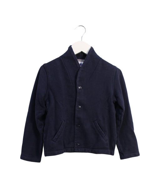 A Navy Lightweight Jackets from Petit Bateau in size 6T for boy. (Front View)