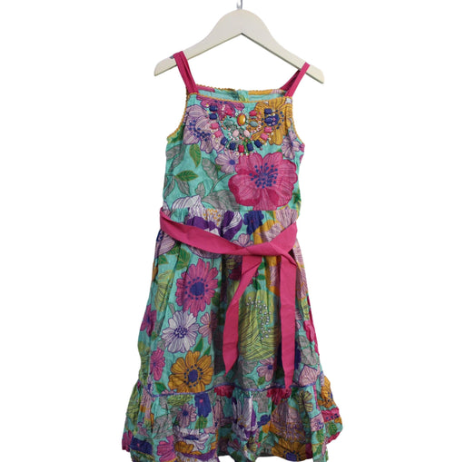 A Multicolour Sleeveless Dresses from Monsoon in size 5T for girl. (Front View)