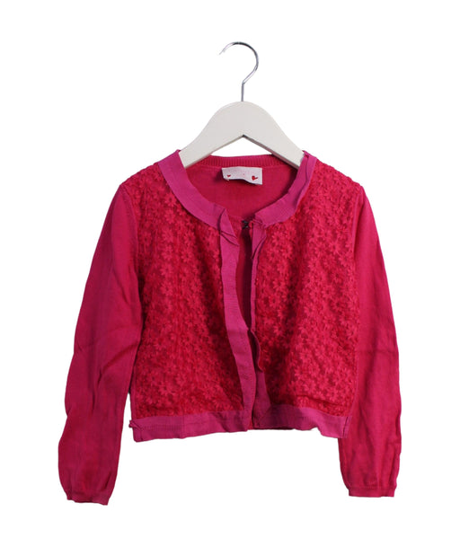 A Pink Cardigans from Lanvin Petite in size 6T for girl. (Front View)
