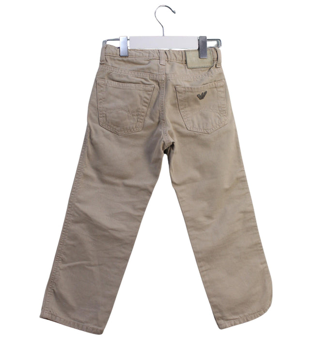 A Beige Casual Pants from Armani in size 4T for boy. (Back View)