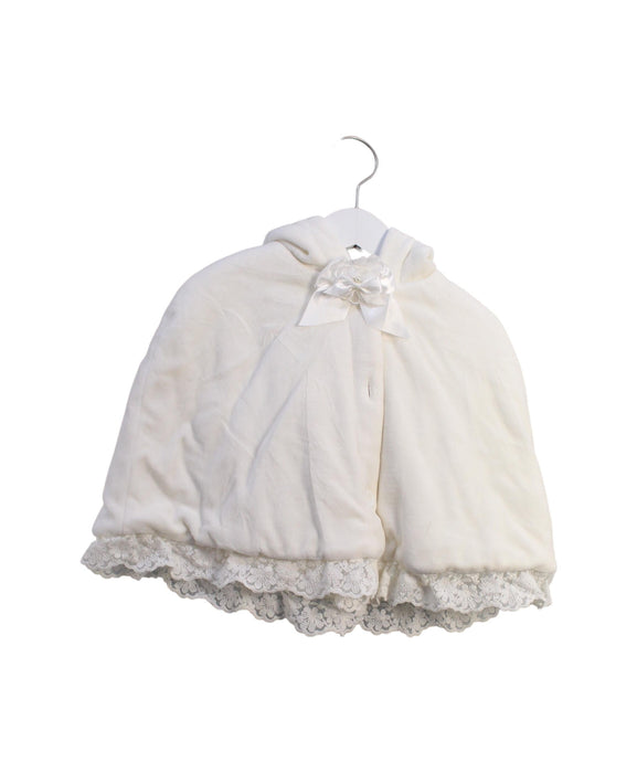 A White Capes & Ponchos from Chickeeduck in size 2T for girl. (Front View)