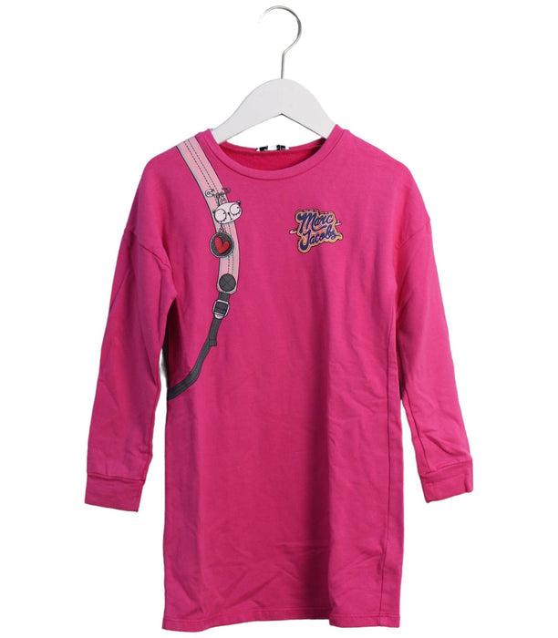 A Pink Long Sleeve Dresses from Little Marc Jacobs in size 6T for girl. (Front View)