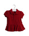 A Red Short Sleeve Polos from Ralph Lauren in size 6-12M for girl. (Front View)