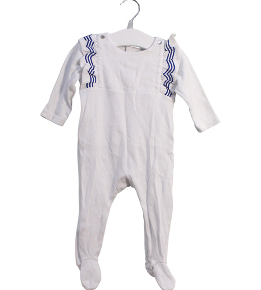 A White Onesies from Jacadi in size 3-6M for girl. (Front View)