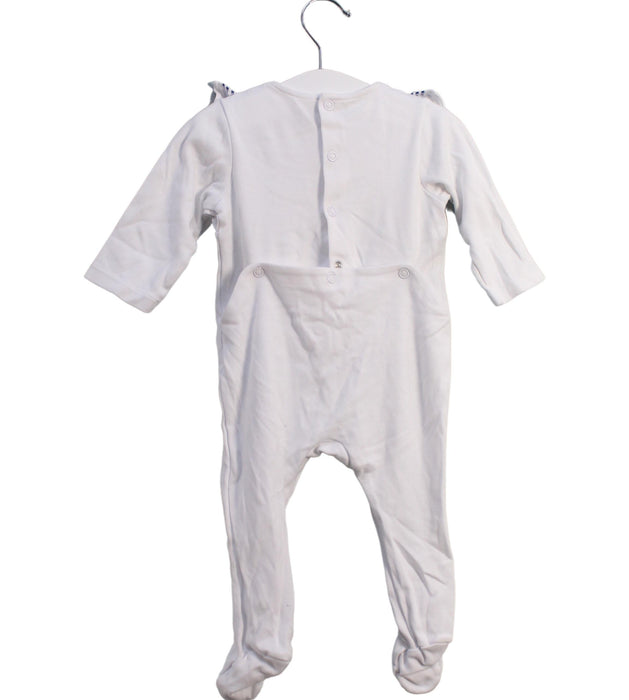 A White Onesies from Jacadi in size 3-6M for girl. (Back View)