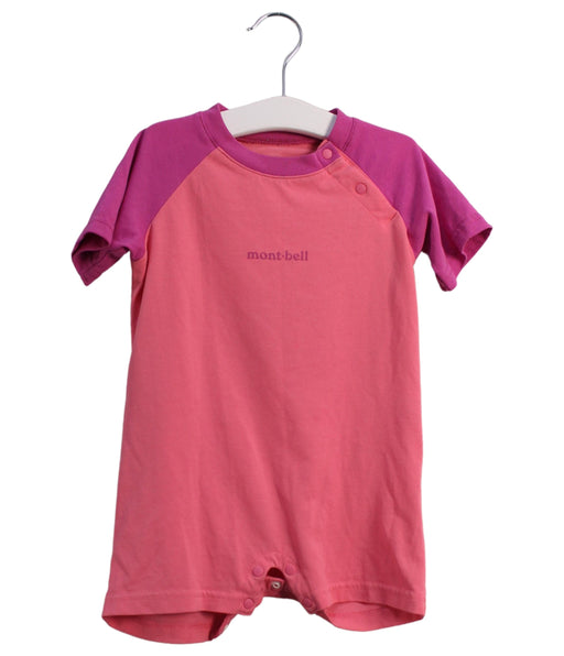 A Pink Short Sleeve Rompers from Mont-bell in size 12-18M for girl. (Front View)