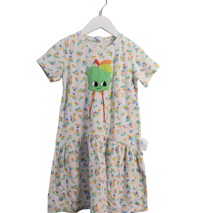 A Multicolour Short Sleeve Dresses from The Bonnie Mob in size 6T for girl. (Front View)