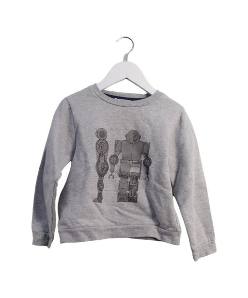 A Grey Crewneck Sweatshirts from Jacadi in size 6T for boy. (Front View)