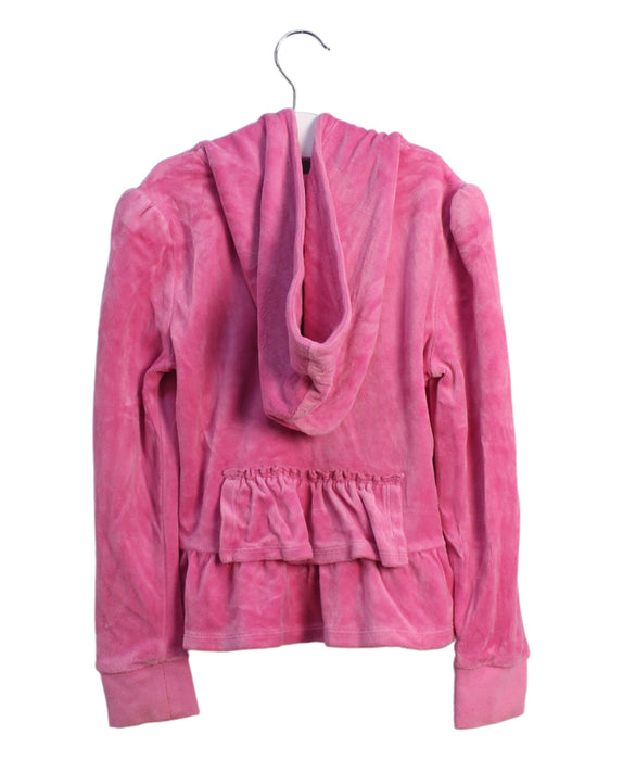 A Pink Zippered Sweatshirts from Juicy Couture in size 4T for girl. (Back View)
