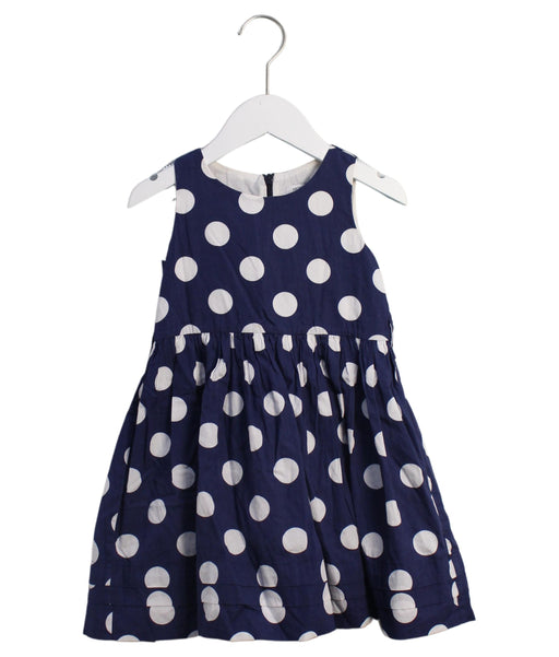 A Navy Sleeveless Dresses from Monnalisa in size 4T for girl. (Front View)