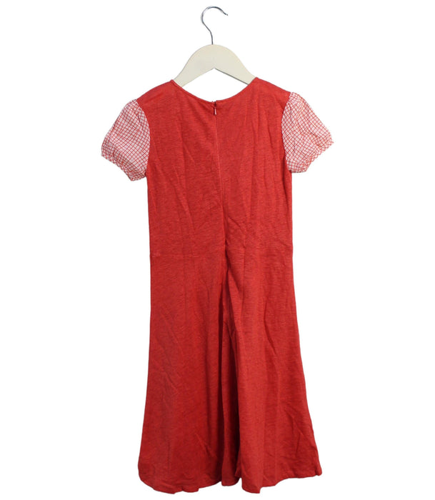 A Red Short Sleeve Dresses from Zolima in size 3T for girl. (Back View)