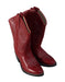 A Red Casual Boots from Old West in size 4T for boy. (Front View)