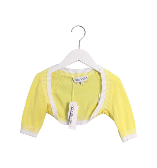 A Yellow Cardigans from Simonetta in size 8Y for girl. (Front View)