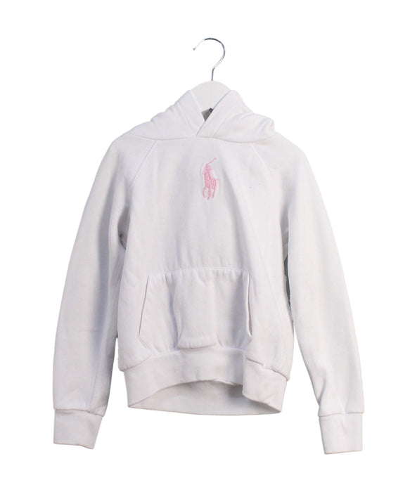 A White Sweatshirts from Polo Ralph Lauren in size 6T for girl. (Front View)