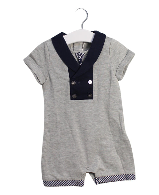 A Grey Short Sleeve Rompers from Nicholas & Bears in size 6-12M for boy. (Front View)