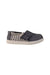 A Grey Slip Ons from Toms in size 12-18M for girl. (Back View)