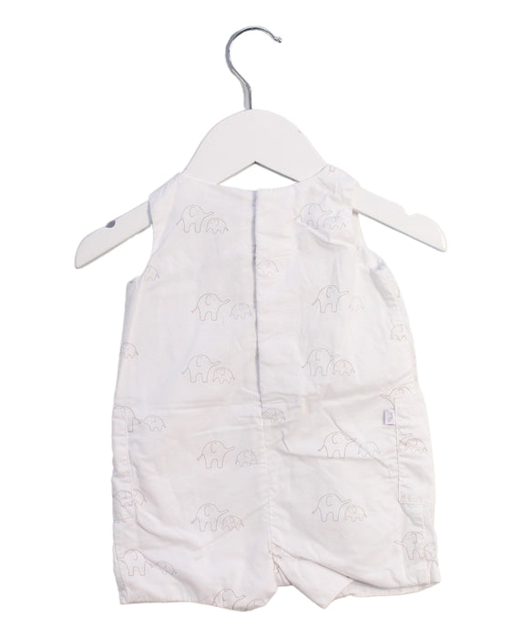 A White Sleeveless Rompers from Jacadi in size 0-3M for boy. (Back View)