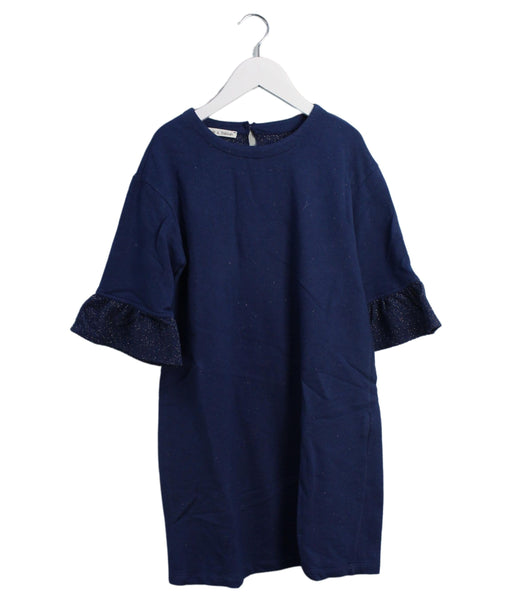 A Navy Short Sleeve Dresses from Zhoe & Tobiah in size 8Y for girl. (Front View)