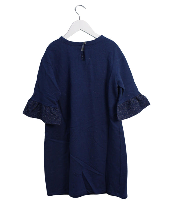 A Navy Short Sleeve Dresses from Zhoe & Tobiah in size 8Y for girl. (Back View)