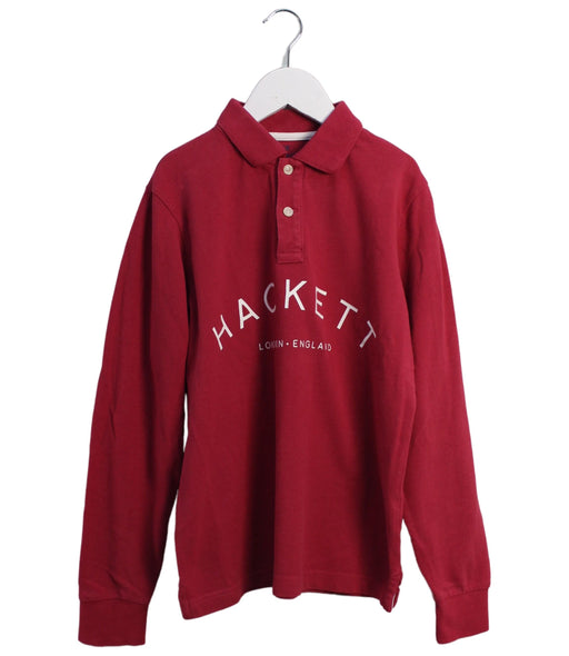 A Pink Long Sleeve Polos from Hackett in size 9Y for boy. (Front View)