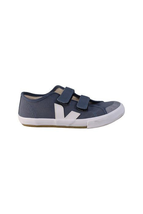 A Blue Sneakers from Veja in size 10Y for boy. (Back View)