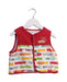 A Red Outerwear Vests from Mides in size 18-24M for boy. (Front View)