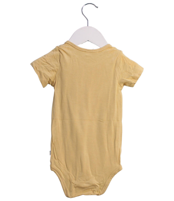 A Yellow Short Sleeve Bodysuits from Kyte Baby in size 6-12M for girl. (Back View)