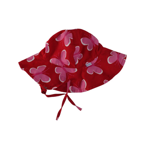 A Red Sun Hats from i play in size Newborn for girl. (Front View)