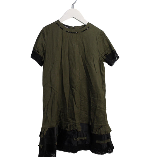 A Green Short Sleeve Dresses from Diesel in size 8Y for girl. (Front View)