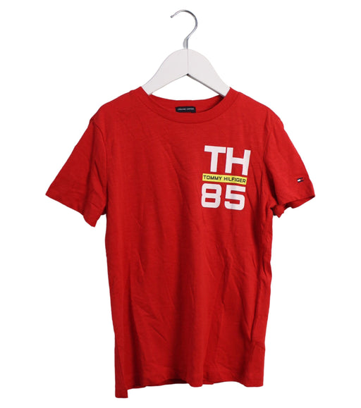 A Red Short Sleeve T Shirts from Tommy Hilfiger in size 8Y for boy. (Front View)