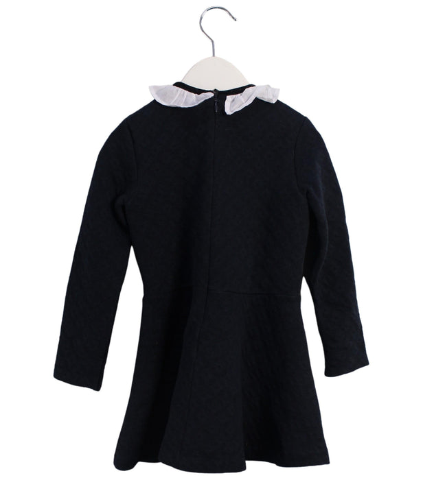 A Navy Long Sleeve Dresses from Tartine et Chocolat in size 3T for girl. (Back View)