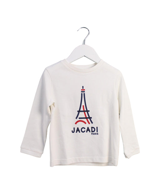 A Ivory Long Sleeve Tops from Jacadi in size 3T for girl. (Front View)