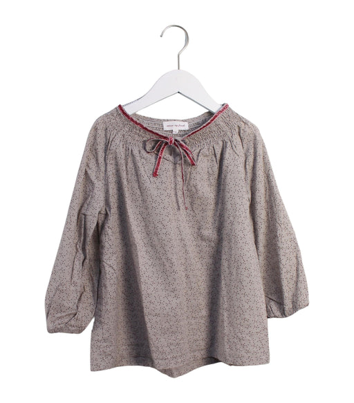 A Brown Long Sleeve Tops from Excuse My French in size 8Y for girl. (Front View)