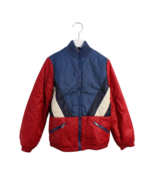 A Red Puffer/Quilted Jackets from Gucci in size 8Y for boy. (Front View)