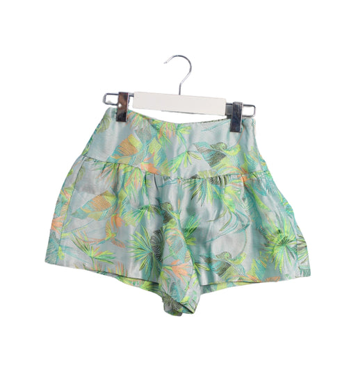 A Green Shorts from I Pinco Pallino in size 6T for girl. (Front View)