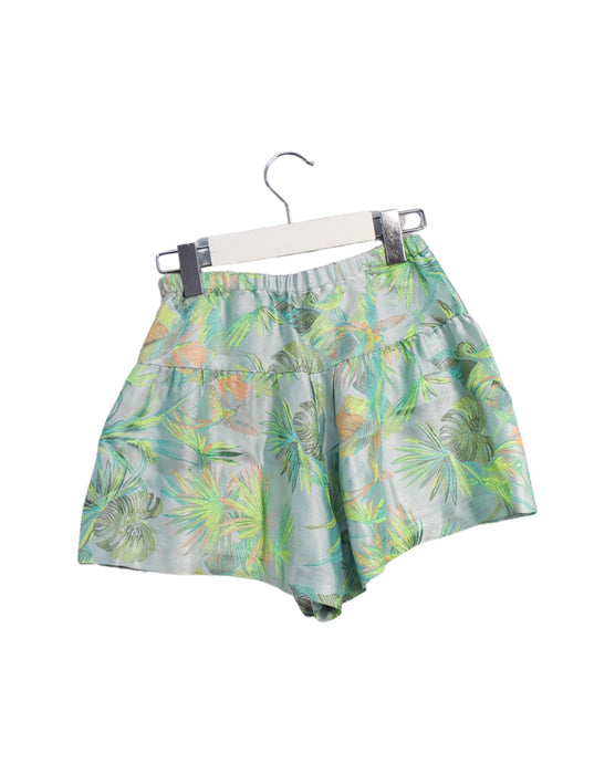 A Green Shorts from I Pinco Pallino in size 6T for girl. (Back View)