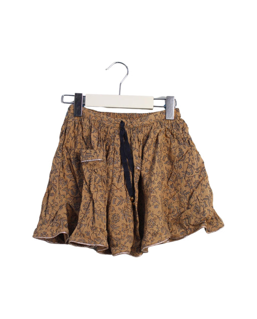 A Brown Short Skirts from Velveteen in size 3T for girl. (Front View)