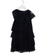 A Navy Short Sleeve Dresses from Velveteen in size 4T for girl. (Front View)