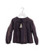 A Purple Long Sleeve Tops from Velveteen in size 4T for girl. (Front View)