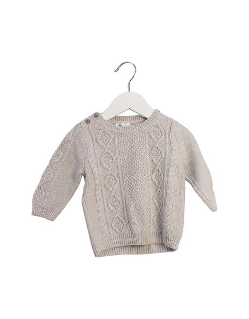 A Beige Knit Sweaters from Purebaby in size 6-12M for girl. (Front View)