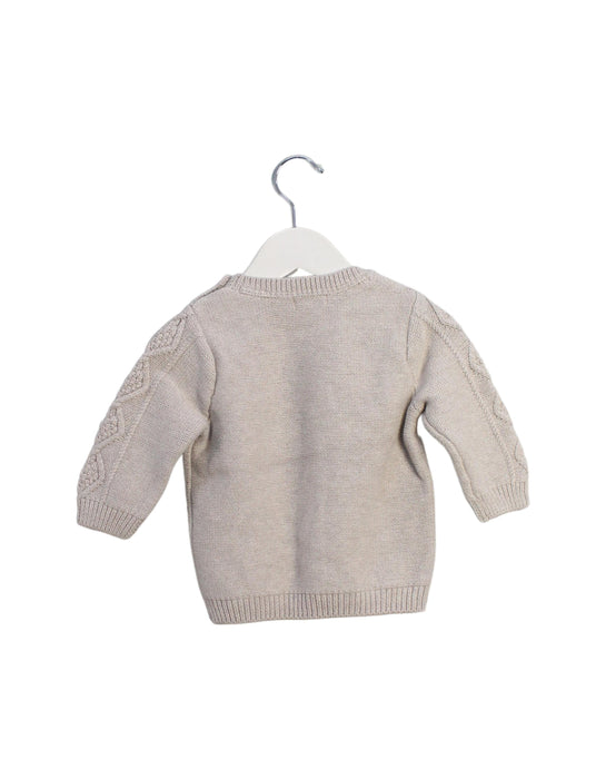 A Beige Knit Sweaters from Purebaby in size 6-12M for girl. (Back View)