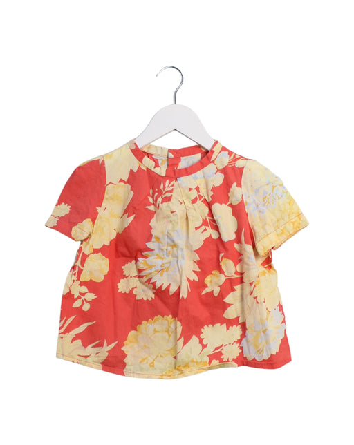 A Red Short Sleeve Tops from Bonpoint in size 4T for girl. (Front View)